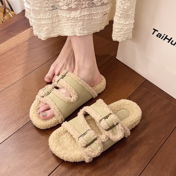 Double Buckle Sandals - CozyTwin Buckle Slides