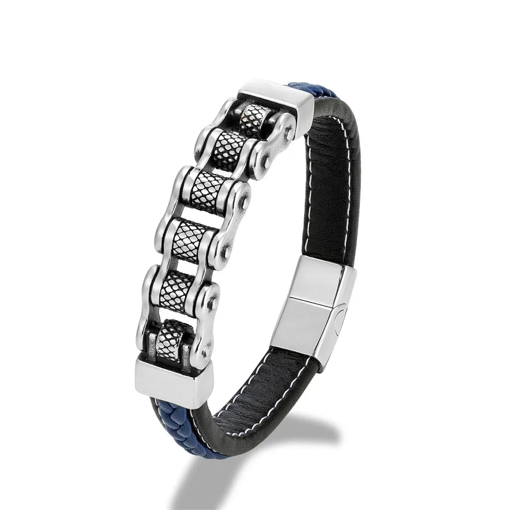 Iron Edge Leather Bracelet