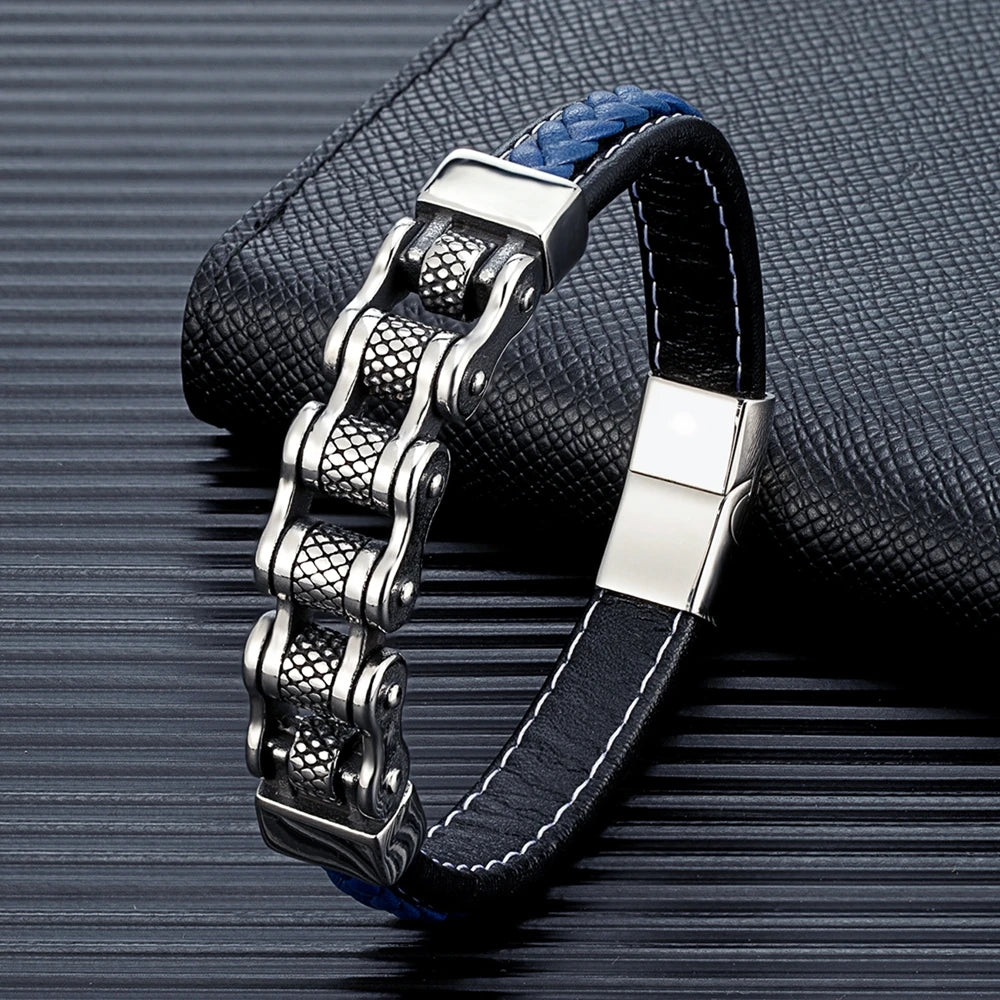 Iron Edge Leather Bracelet