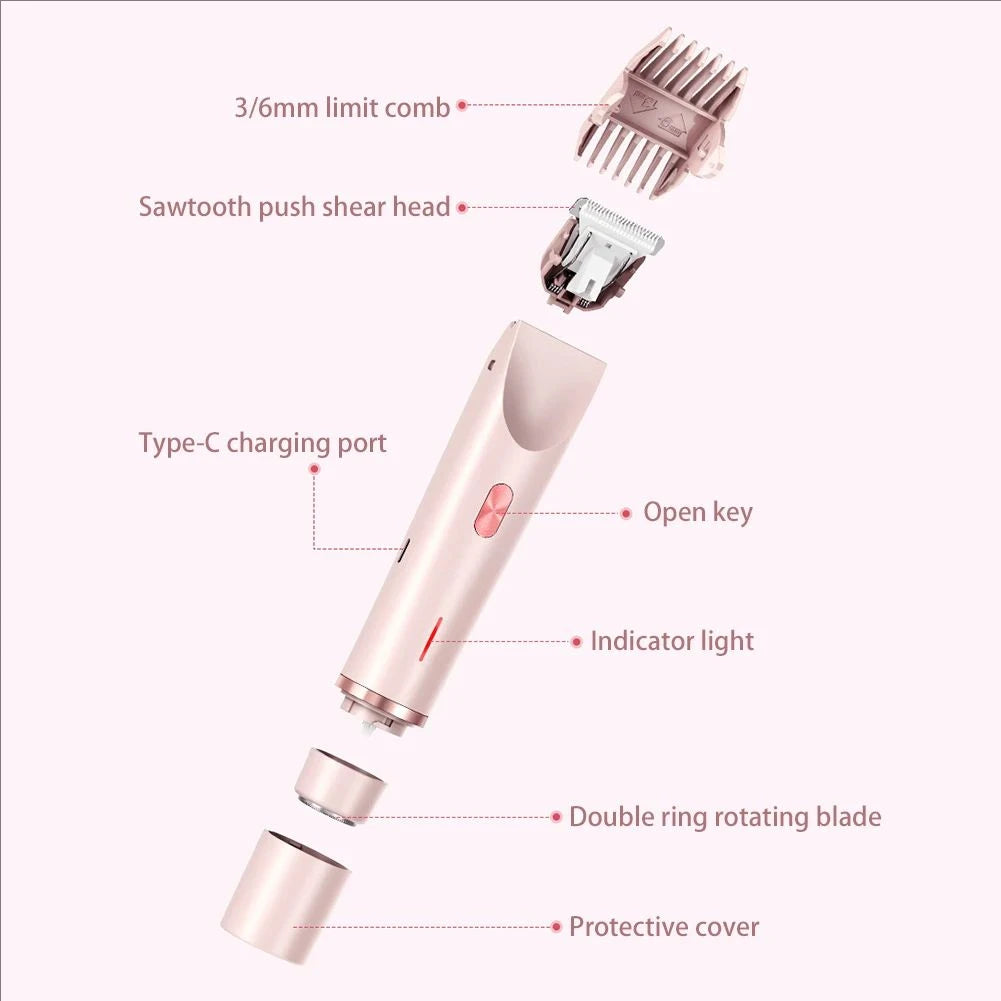 Dual-Head Bikini Trimmer - GlamTrim Dual Pro