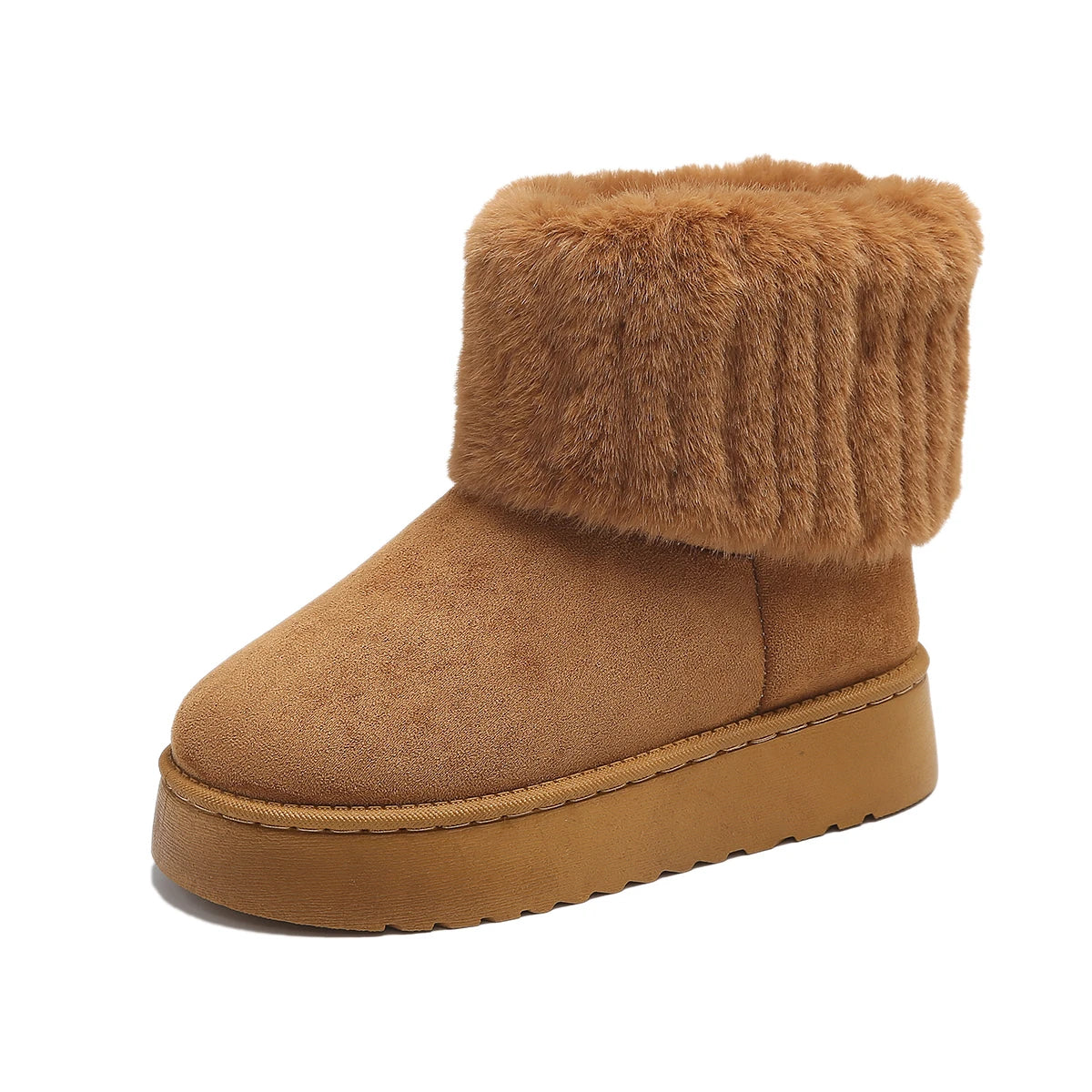Flock Plush Snow Boots
