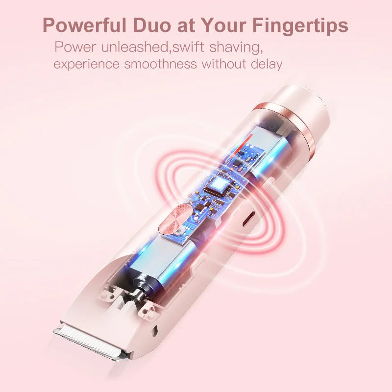 Dual-Head Bikini Trimmer - GlamTrim Dual Pro