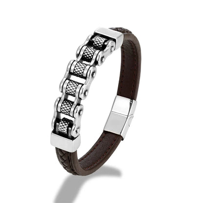 Iron Edge Leather Bracelet