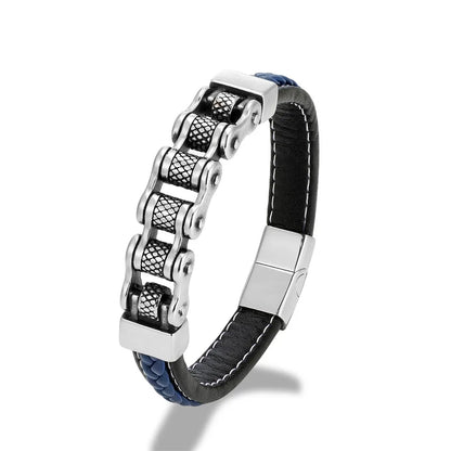 Iron Edge Leather Bracelet