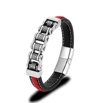 Iron Edge Leather Bracelet